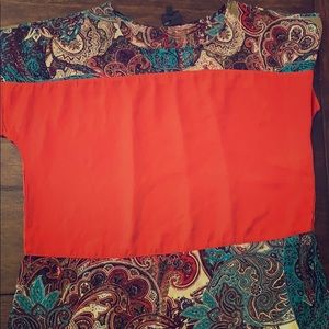 Paisley & Burnt Orange Tunic